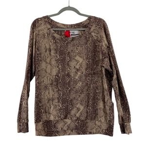 Nation LTD Snake Print Top Sz Medium Long Sleeve